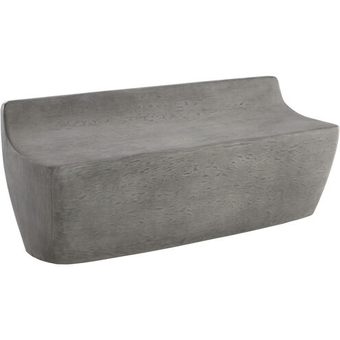 Ledger Ash Grey Wood Look Outdoor Bench
